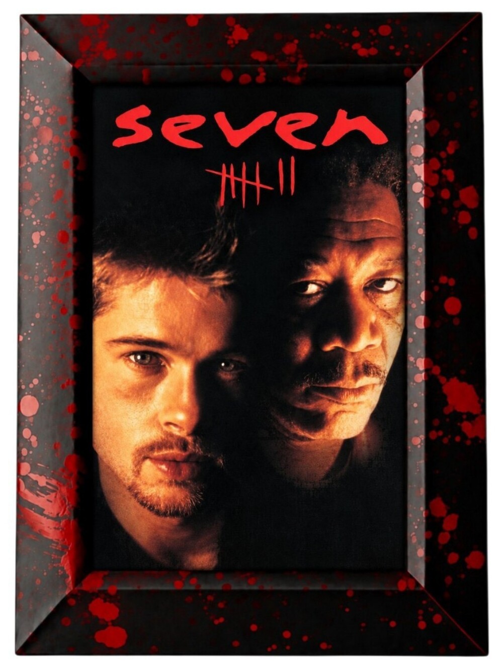 Vintage Horror Bloody 90s Movie Seven Thriller Killer Halloween Framed Art Print